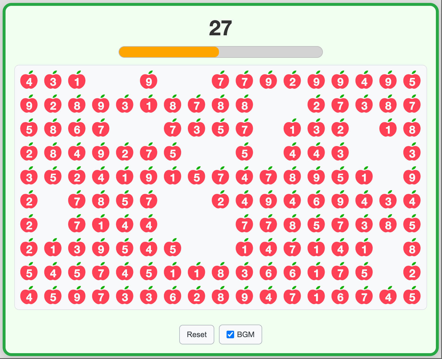 사과게임 스크린샷